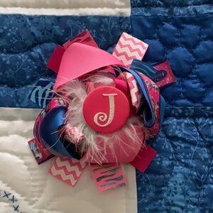 Pink and Blue Chevron Hair Accessories